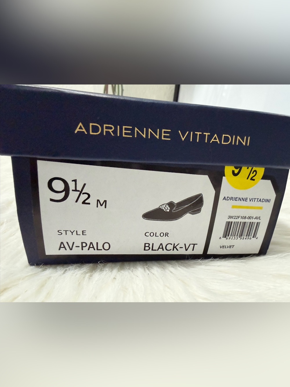 Adrienne Vitaddini Black Velvet Jeweled Pointed Flats - Dress Loafers 9.5 - Picture 14 of 14